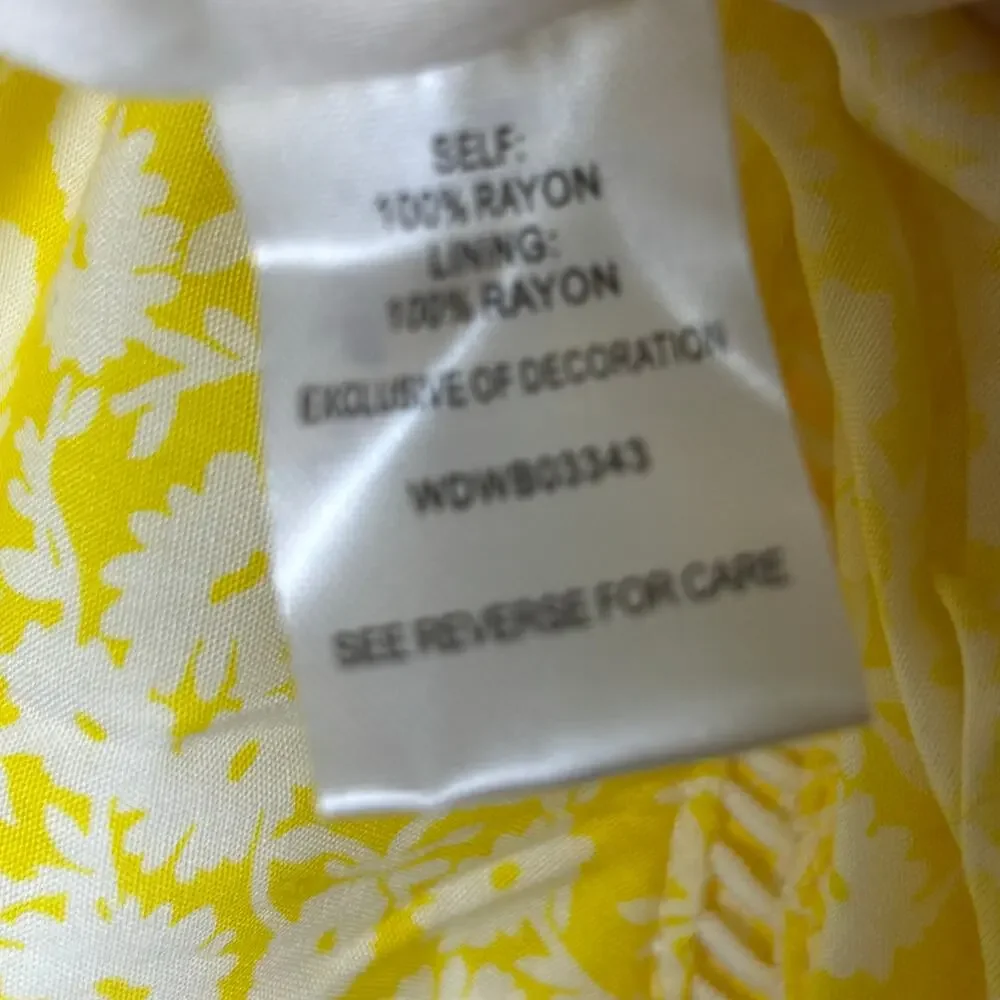 Lost + Wander Midi Dress Floral Cottagecore Yellow White S & XS